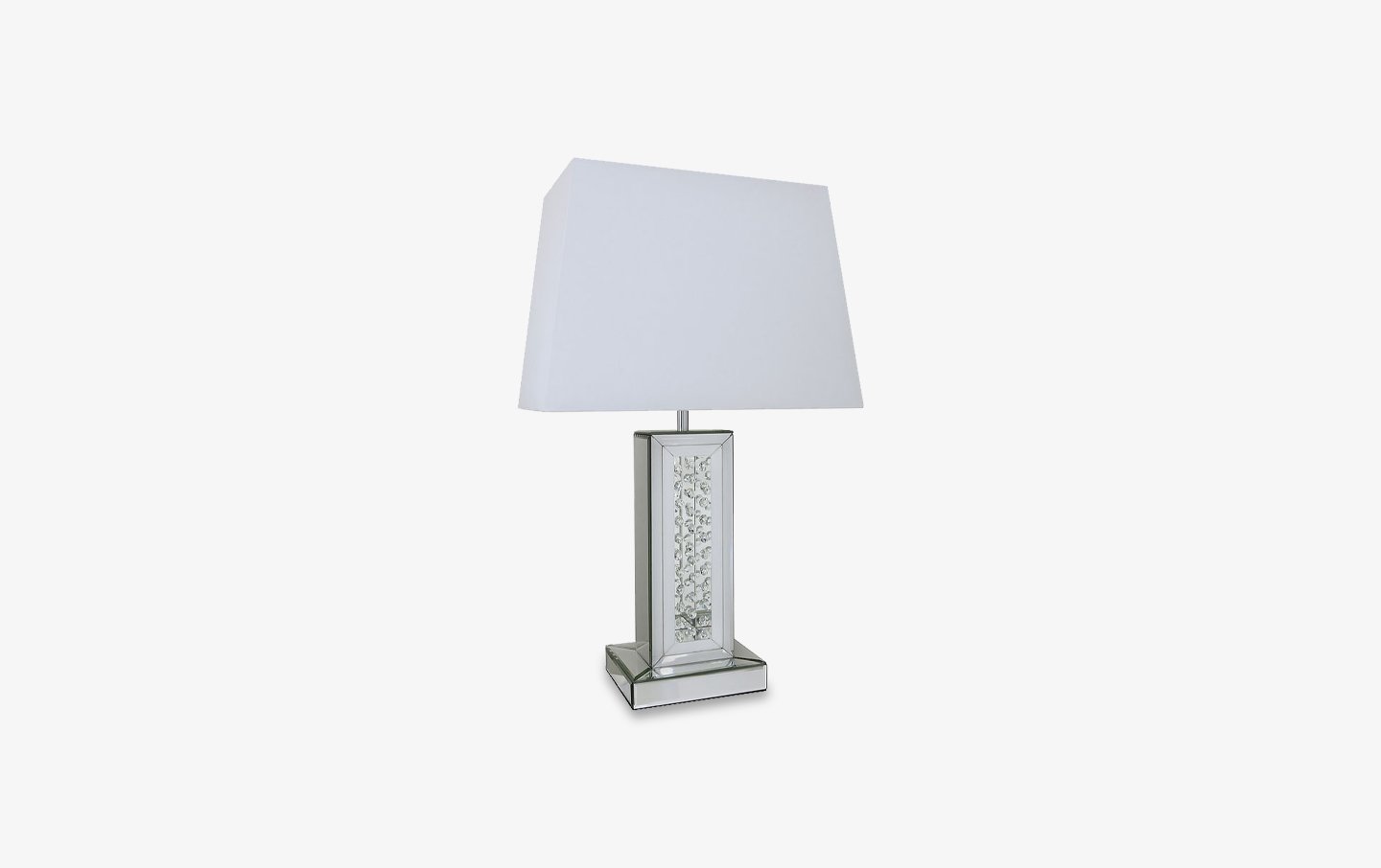 Floating Crystal Mirrored Table Lamp