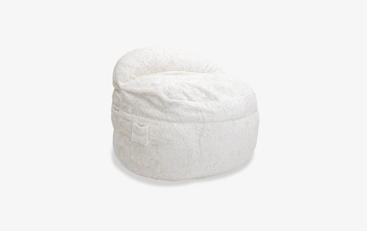 Nest White Bean Bag Chair With A Full Size Bed Inside