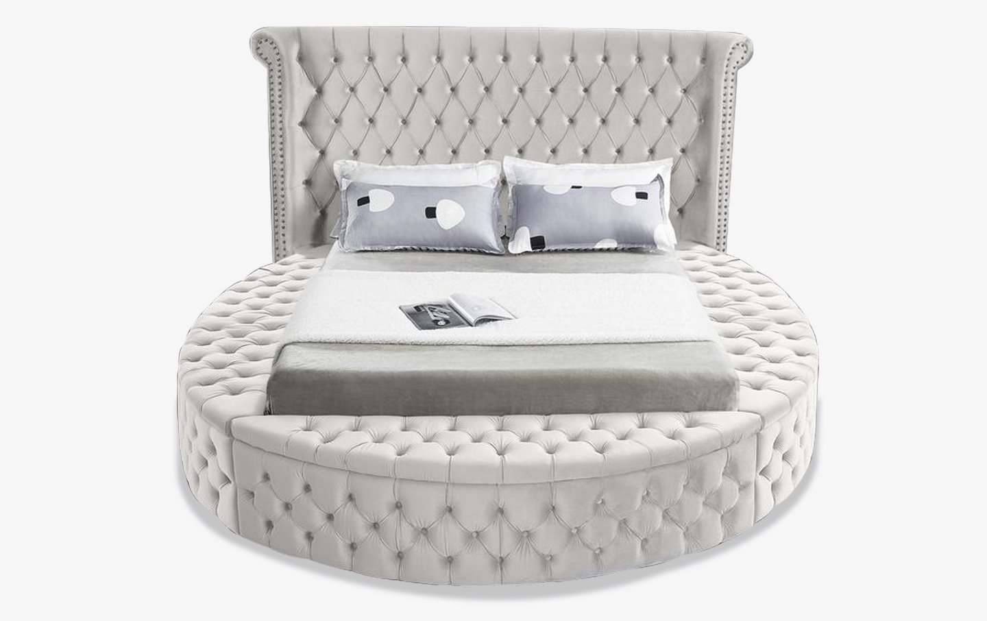 Luxus Cream Round Bed