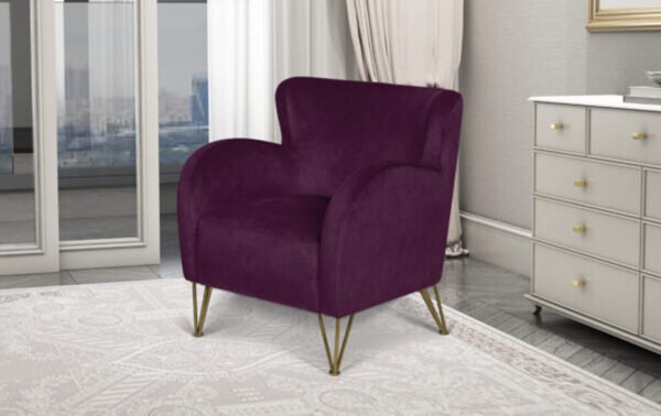 Isabel Purple Accent Chair