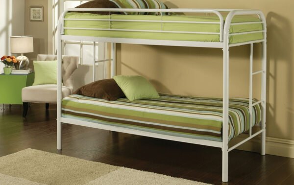 Twin over Twin White Bunkbed