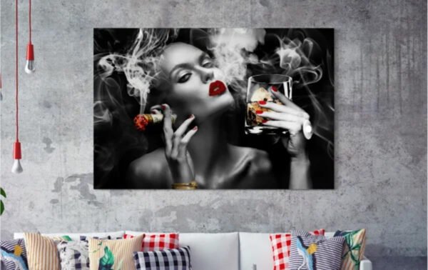 Smoking Lady Drinking