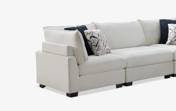 Ivory 5 Piece Sectional - 02