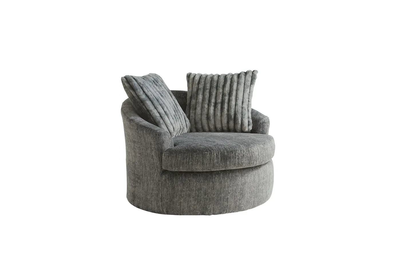 Galactic Charcoal Swivel Chair