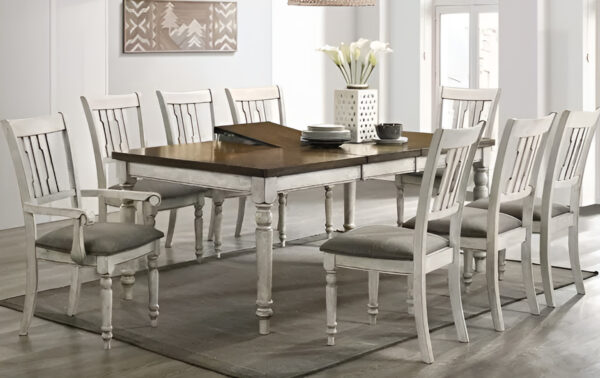 modular dining table with a butterfly leaf top