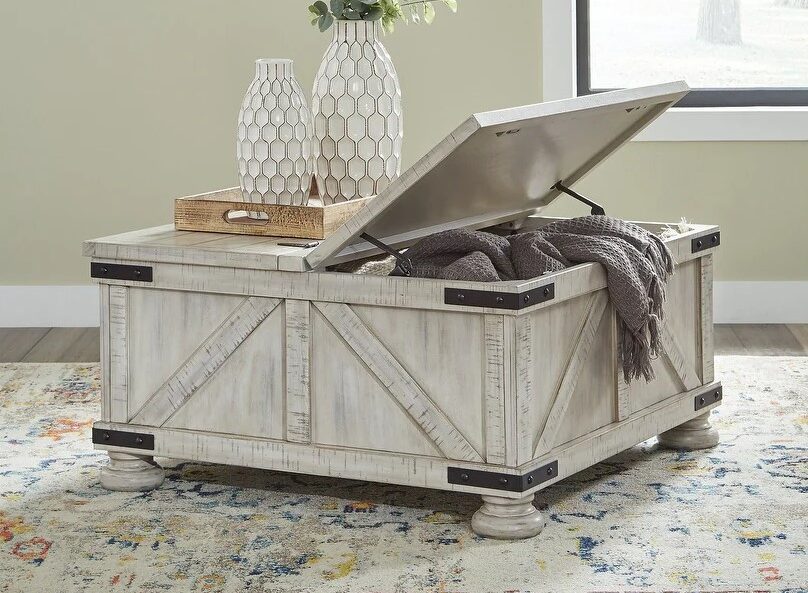 split-top storage coffee table