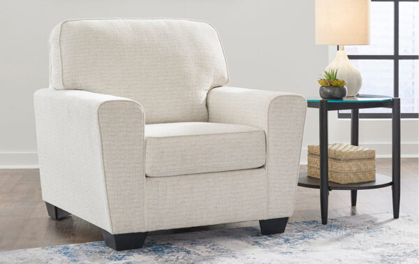 white accent chair in a bedroom