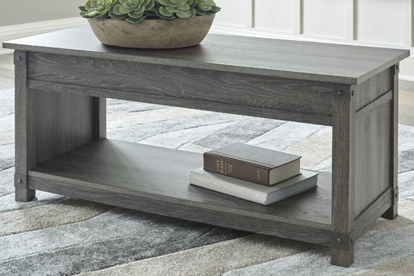 gray rustic coffee table