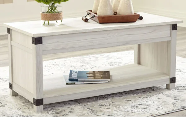 functional white coffee table for living room