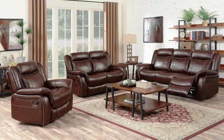 reclining sofa set for a comfortable living room