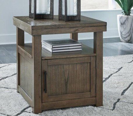 Storage table for a cozy reading nook