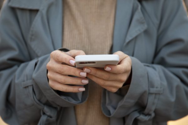 buying furniture online using a smartphone